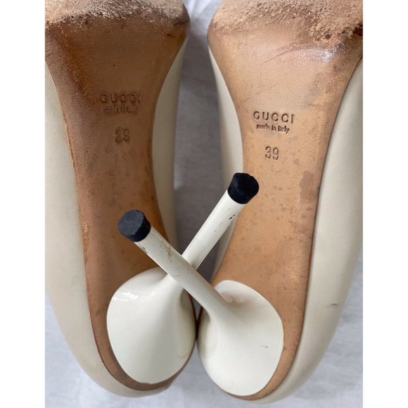 Gucci Women\'s Shoes High Heel Beige Pumps 8.5
